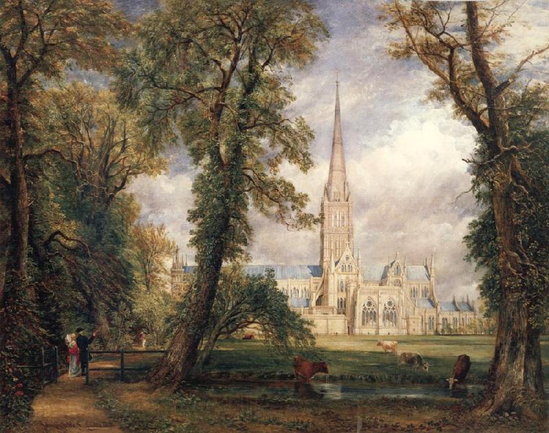 John Constable Salisbury cathedral from the bishop's garden France oil painting art